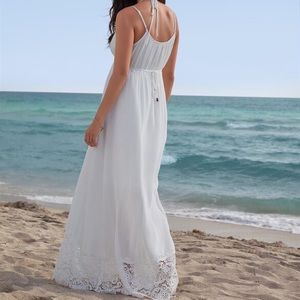 Motherhood maternity boho lace trim maxi dress size medium